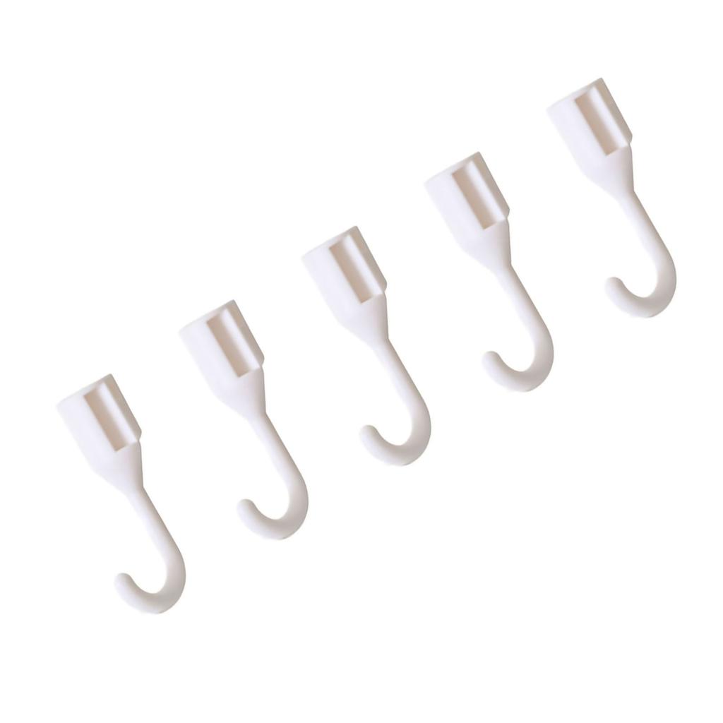 5 szt. Stojak ekspozycyjny na tablicę perforowaną, mocowany, hak do tablicy perforowanej, kombinacja do organizera ściennego, biały