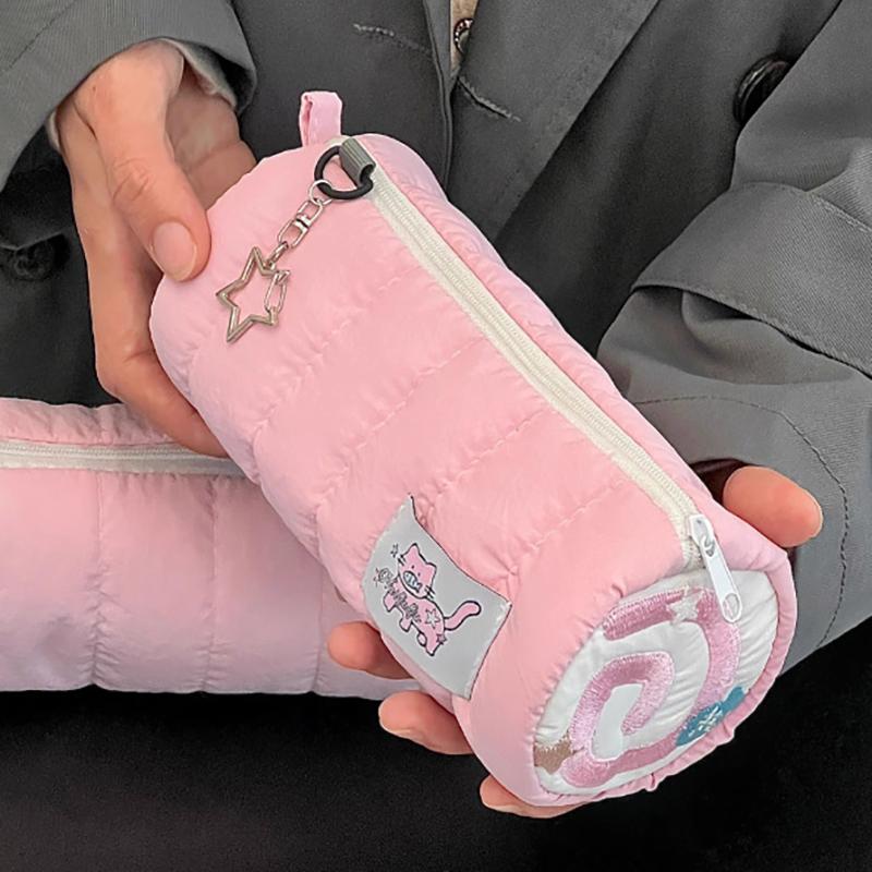 

Large Capacity Pink Pen Bag Creative Soft Touch Pencil Case Stationery Storage Organizer Creative Students Gift A1
