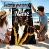Custom Name Personalized Superhero movies Print Beach Towel, for Trip Camping Beach Party Home Decor, Birthday Gift for Family & Friends