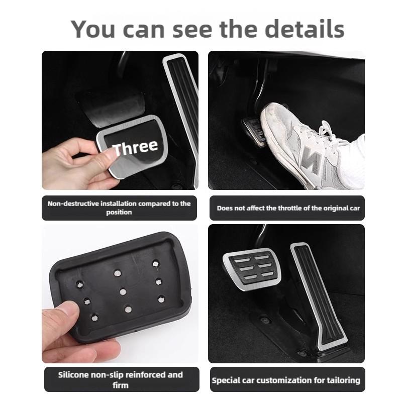For Xpeng P7 P7i 2022-25 Accelerator Brake Pedal Pads Covers Anti Slip Accelerator Brake Foot Pedal Pads