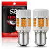 2Pcs Ceramic 1156 PY21W BAU15S LED Canbus P21W BA15S LED Bulbs No Hyperflash BAY15D 1157 P21/5W 36SMD 3030 Car Turn Signal Lights W/ Fan Auto Lamps