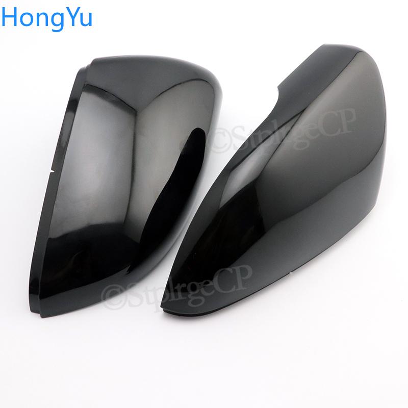 2PCS Side Car Mirror Covers Caps for VW Golf 6 GTI 6 Golf 6 R MK6 R20 Touran Pair Wing RearView Mirror Case Cover Trim Cap Black