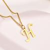 Vnox Stainless Steel Initial Letter A-Z Necklaces for Women Men Gift Jewelry,4 Colors Option