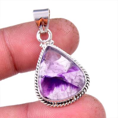 Natural Cacoxenite Gemstone 925 Solid Sterling Silver Jewelry Pendant 1.50" A2q07
