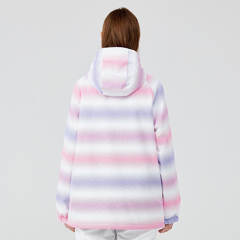 Dámské lyžařské bundy Venkovní větruodolná voděodolná snowboardová bunda Prodyšná teplá lyžařská bunda s mnoha kapsami pro dámskou sněhovou bundu s kapucí