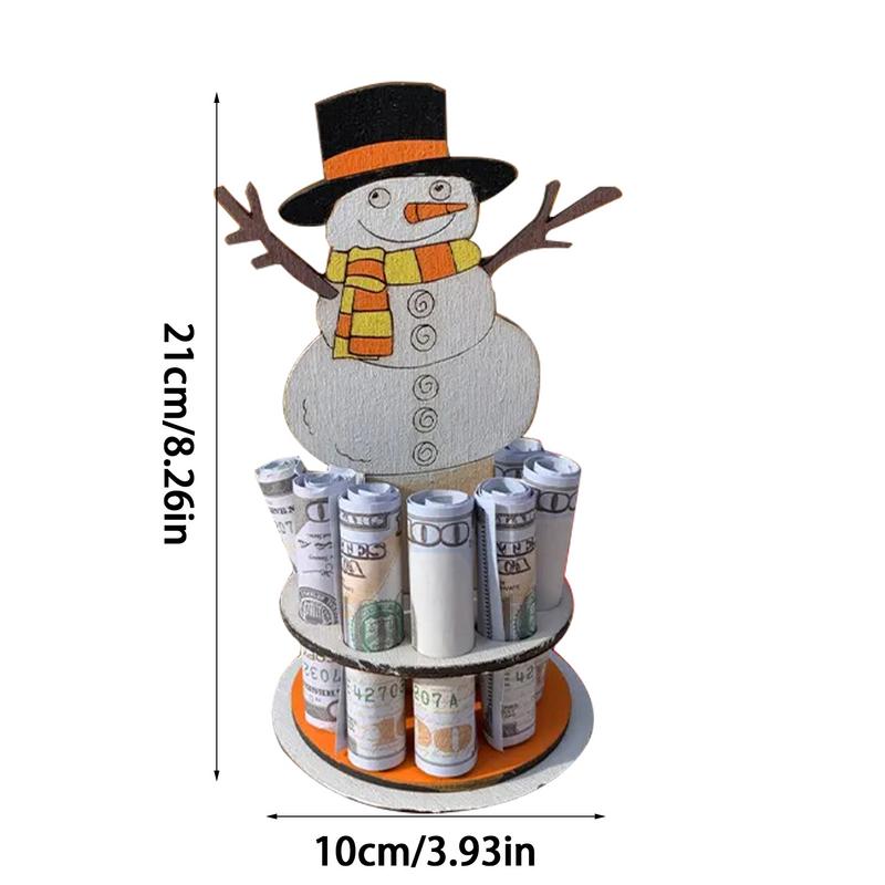 Christmas Money Clip Wooden Christmas Cash Clip Decoration Wood Material Money Storage Clip For Living Room Study Room Christmas