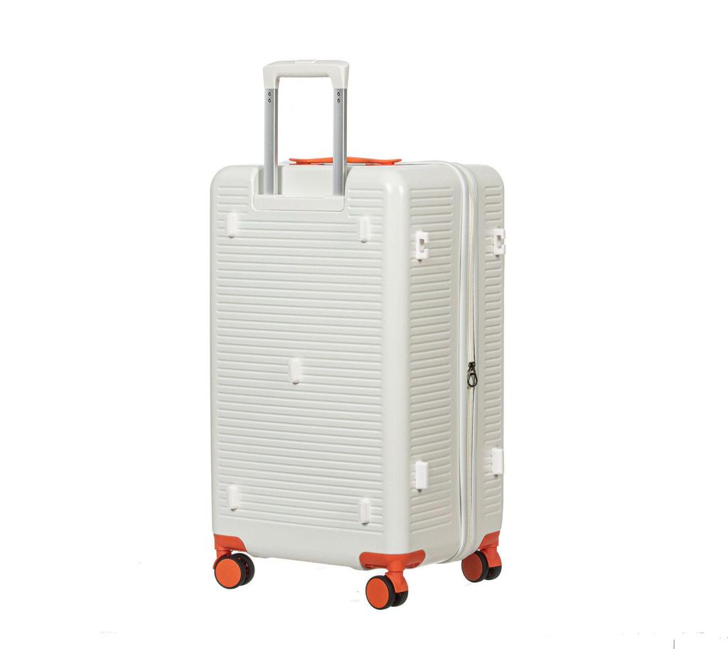 20" Multifunctional PC Suitcase with Front Opening, Universal Wheels, Anti-Theft Lock, and Anti-Fall Design for Leisure Travel.