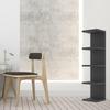 5 Level Floating Wall Shelf White PVC Modern Display Rack For House Style And Storage