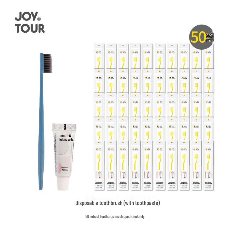 Jiatu Disposable Travel Toothbrush & Toothpaste Set