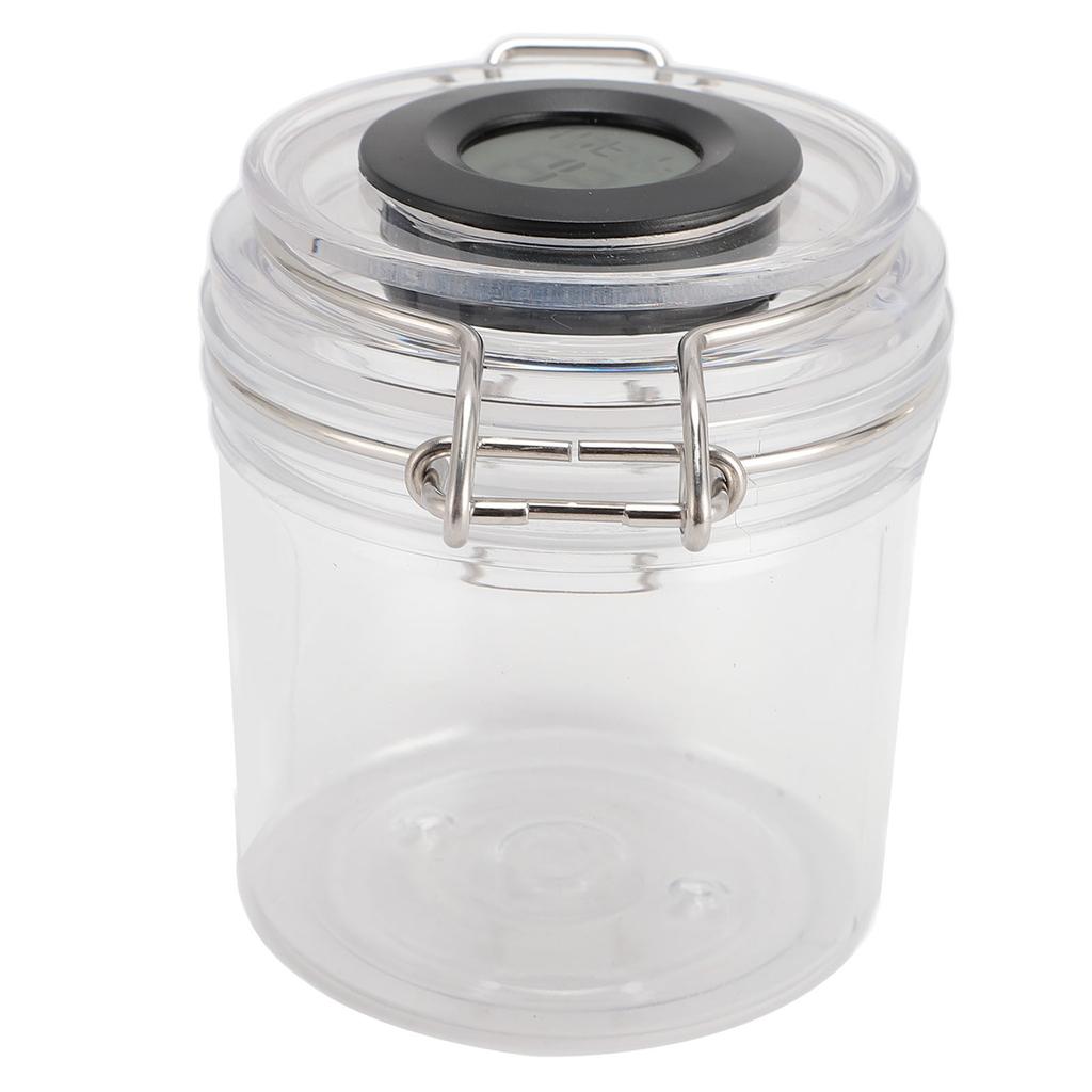 200ml Glue Storage Container for Eyelash Extension Temp Humidity Display Sealed Leak Proof Transparent Eyelash Glue