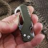 Pocket Folding Knife Portable Express Unpacking Knife with Keychain Serrated Hook Blade Outdoor Multifunctional Survival Tool