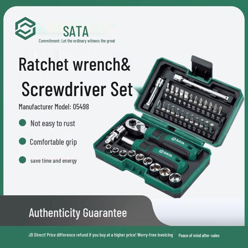 SATA 38-Piece Ratchet Wrench & Screwdriver Set One Size