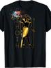 Egyptian God Thoth Graphic with Golden Accent Design-100% Cotton Summer Casual O-neck Short Sle