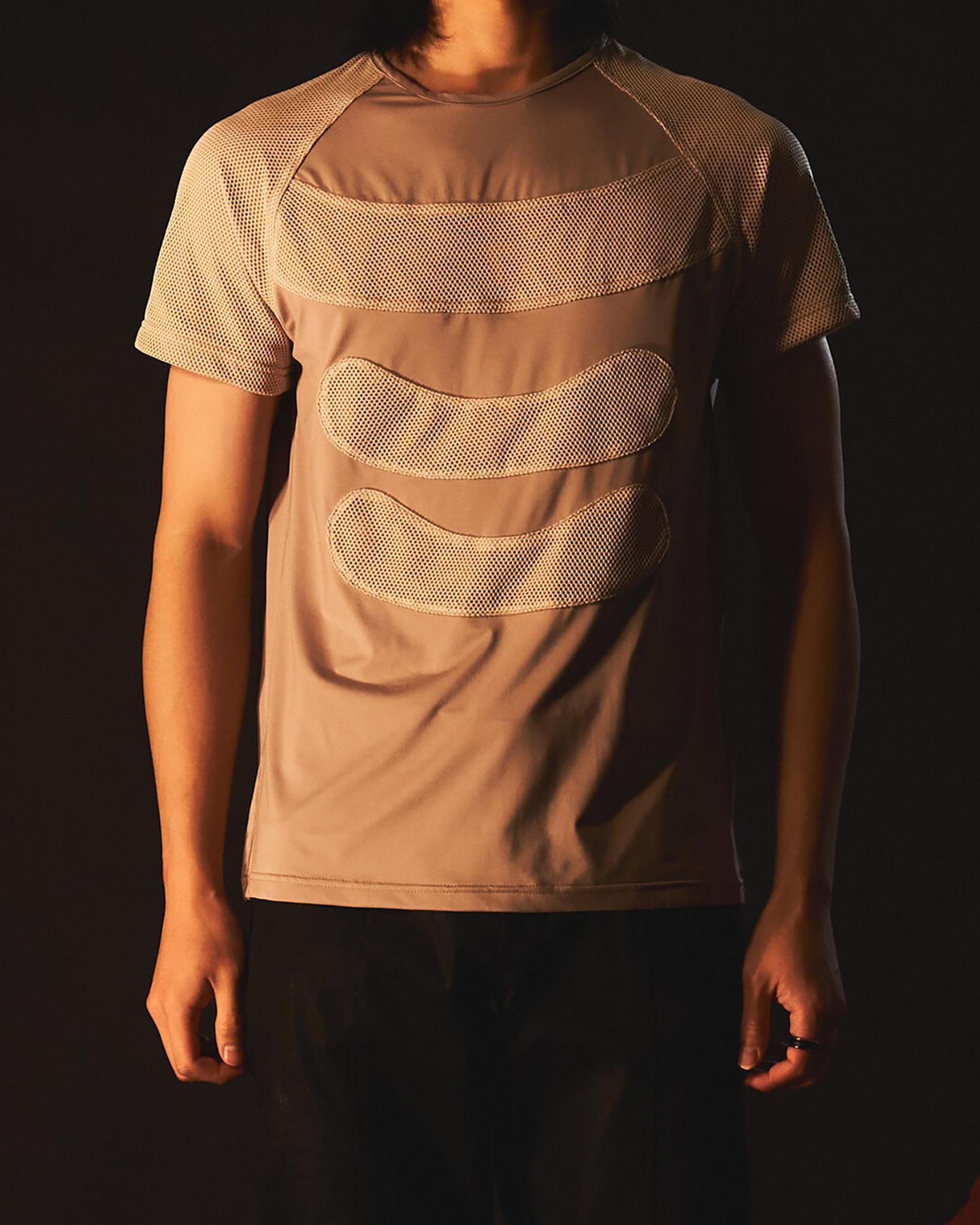 Adverse Half T-Shirt (Beige)