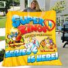 1pc Blanket Superthings Print Design, Lightweight Blanket for Sofa, Bed- Soft &Warm, Gift for All Seasons like Christmas, Halloween