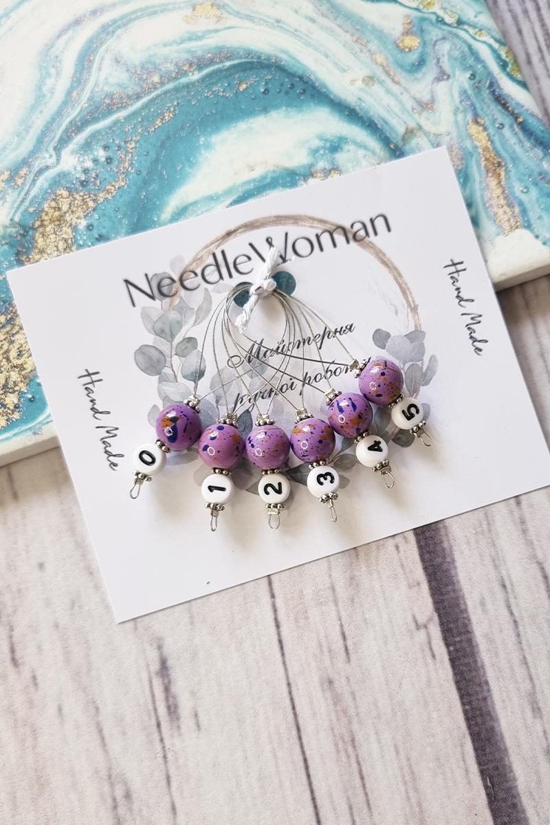 

Маркери для в язання з номерами 0–5, Набір з 6 штук - Маркери для в язання ручної роботи one size візантійський кольору