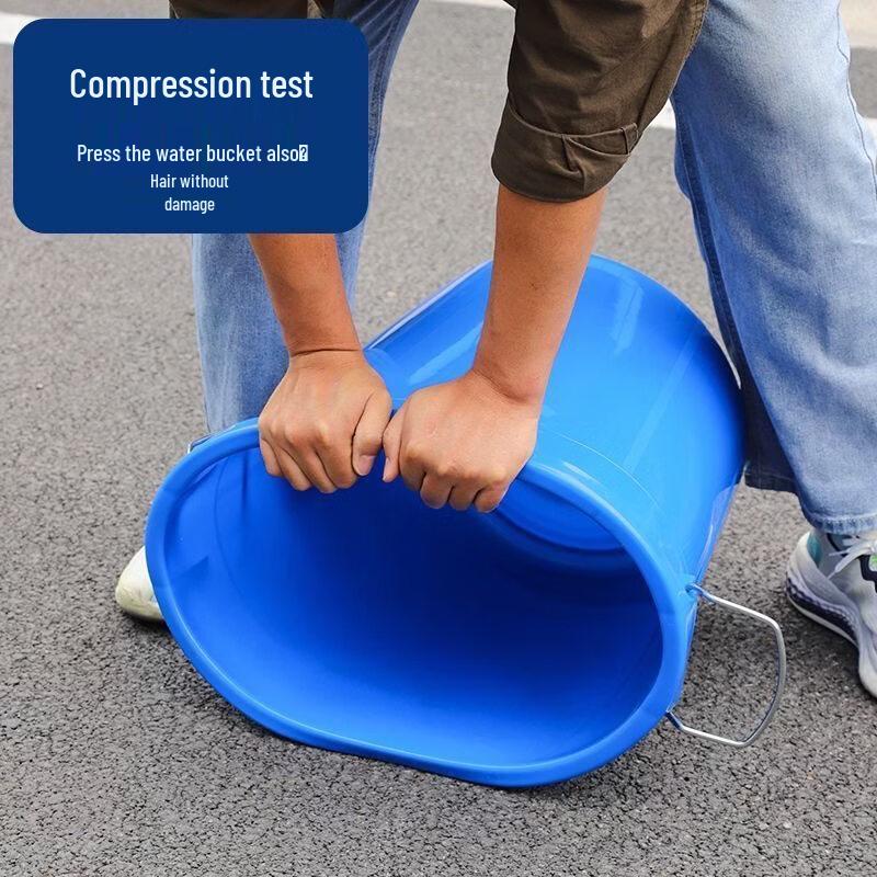Thickened Plastic Round Bucket with Lid