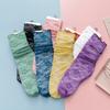 Spring and Summer Lace Flower Women's Stockings Fashion Mesh Stockings Pile Stockings Mid-Calf Stockings