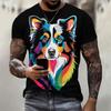 Funny Animal 3D Print T-Shirts Hip Hop Short Sleeve Oversized Men's T-shirts