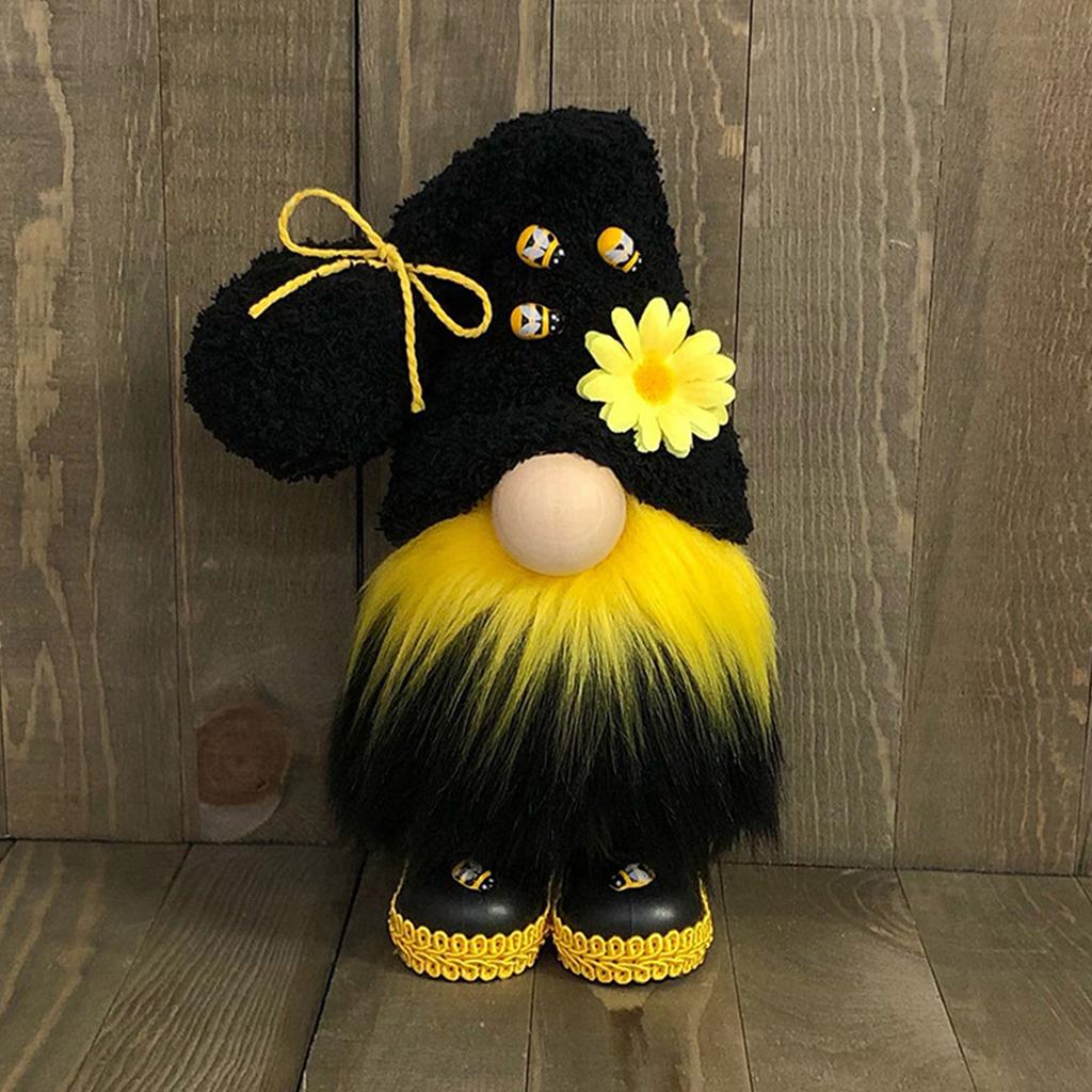 Sunflowers Gnome Bee Elf Plush Doll Faceless Nisse Swedish Dwarf Tomte Decorations Ornaments for Home Garden Decoration