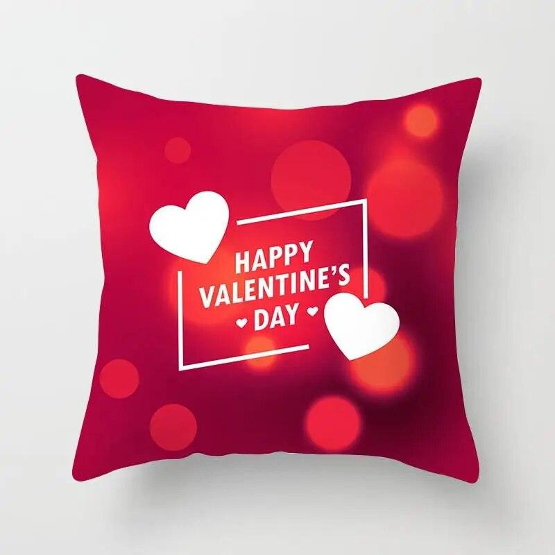 Seat Living Room Sofa Pillowcase Valentine's Day Love Cushion Cover Red Pink Heart  Home Decor