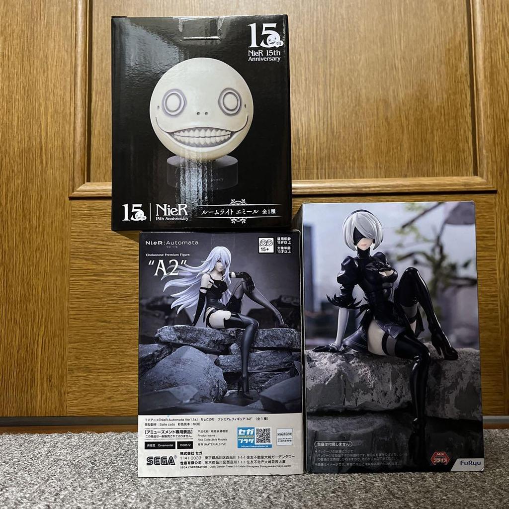 [USED] NieR:Automata A2 2B Figure Emil Room Light 3-Piece Set