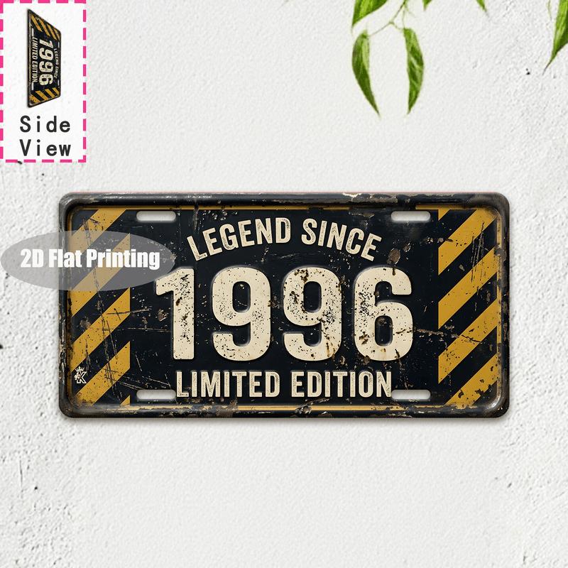 Vintage Distressed City Name Year Text Slogan License Plate Metal Tin Sign Retro Wall Decor For Bar Cafe Home Garden