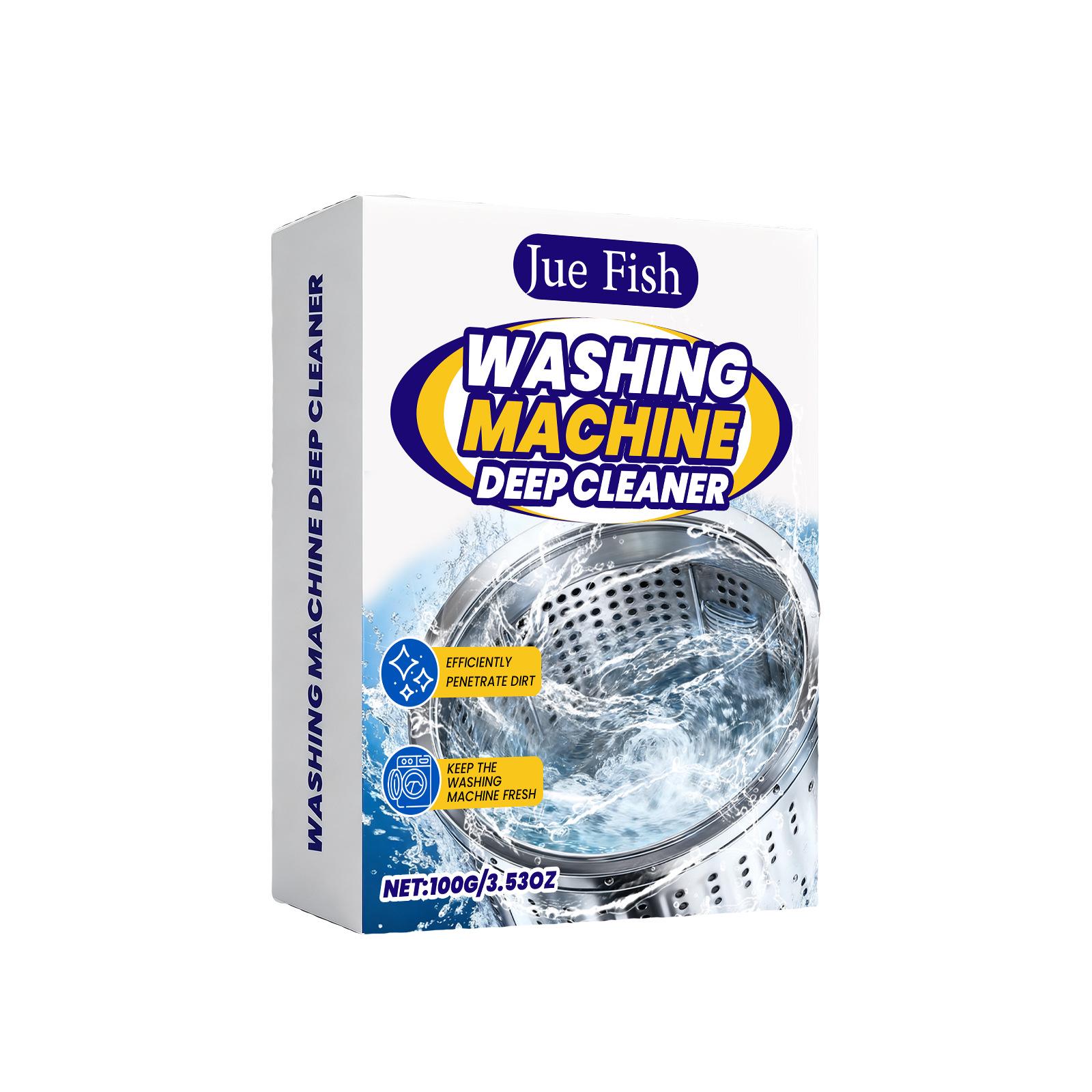 JUE FISH Washing Machine Drum Cleaner: Stain, Odor, and Descaling Powder for Drum and Pulsator Machines.