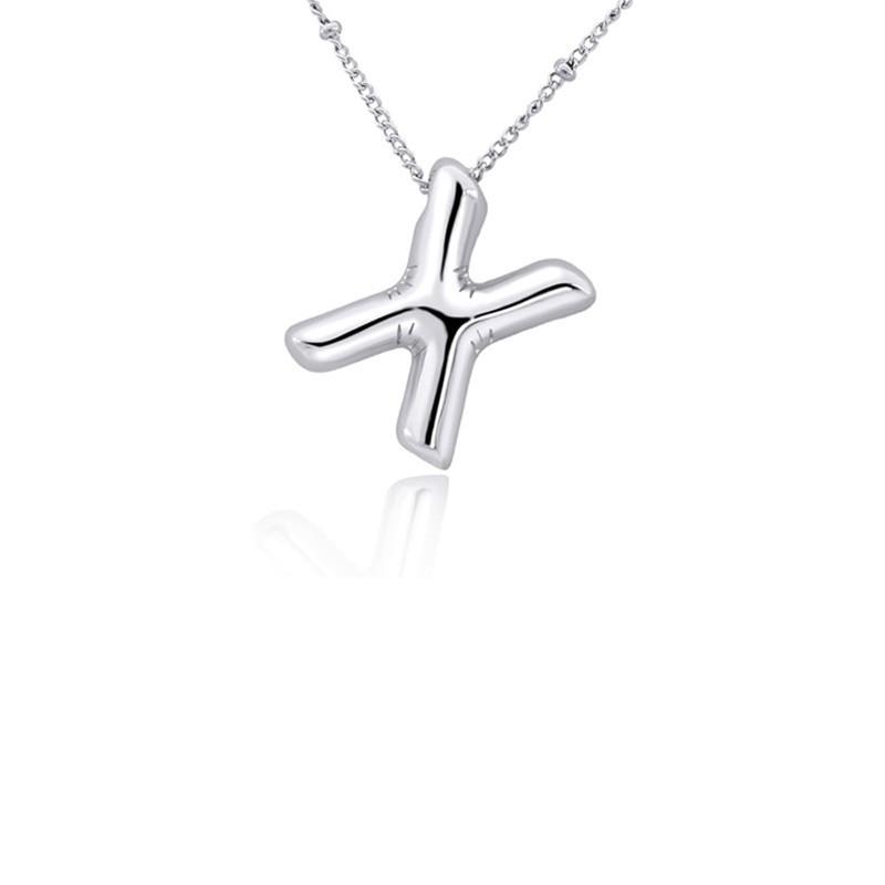 Stainless Steel 18K Gold Plated Alphabet Pendant Necklace