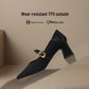 ZHR Women's Pointed Toe Mary Jane Block Heels