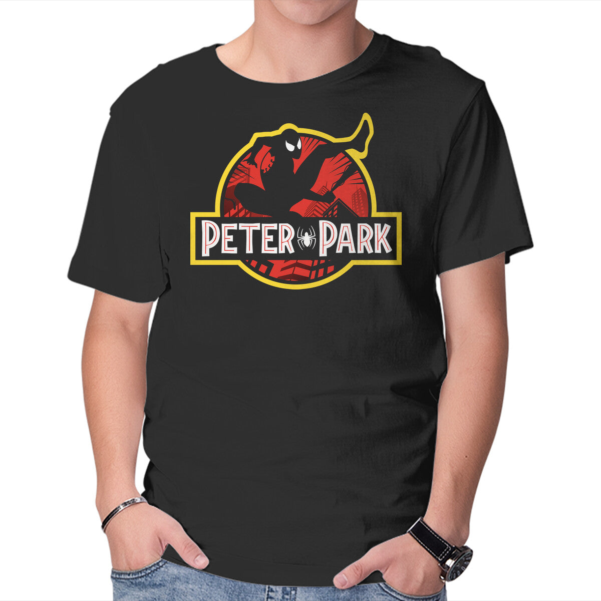 Unisex Crew Neck T-Shirt Peter Park Graphic Short Sleeve Casual Tee XXXL