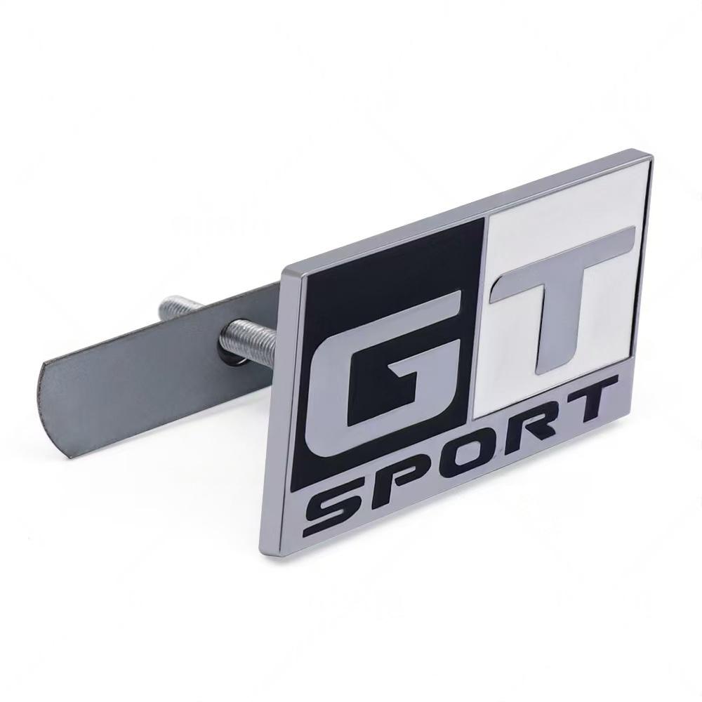 1pc 3D Metal GT SPORT Logo Car Front Grille Badge Sider Fender Rear Trunk Emblem Sticker for Car Body Stying Decoration Accessories