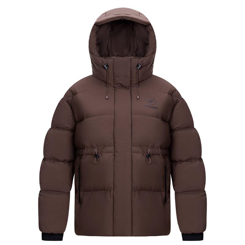 Panda Camel Women s Hooded Short Down Jacket XS
