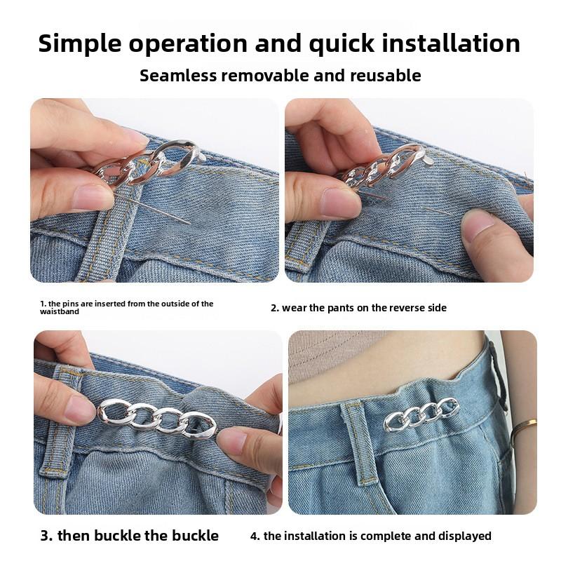1PCS Jeans Waist Artifact Waist Change Small Pants Waist Tightening Adjustment Buckle Versatile Brooch Pin Waist Buckle