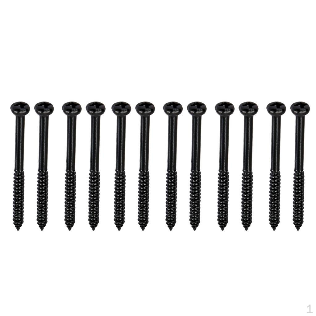 12 Pcs Safety Bass Guitar Button Screw Nut for JB Acoustic Pickups