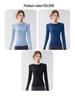 Women's Slimming Long-Sleeve Pilates & Running T-Shirt with Finger Cots - High-End, Tight-Fitting Fitness Top