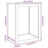 VidaXL Portant de bois de chauffage anthracite 60x40x80 cm acier, magasin de bûches, porte-bûches de cheminée, support de 850998