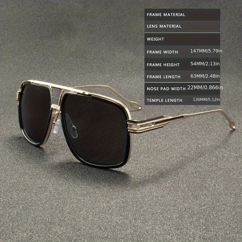 Retro Metall Gradient Quadratischer Rahmen Sonnenbrille Damen/Herren Marken Designer Vintage Übergroße Gläser Sonnenbrillen Oculos De Sol