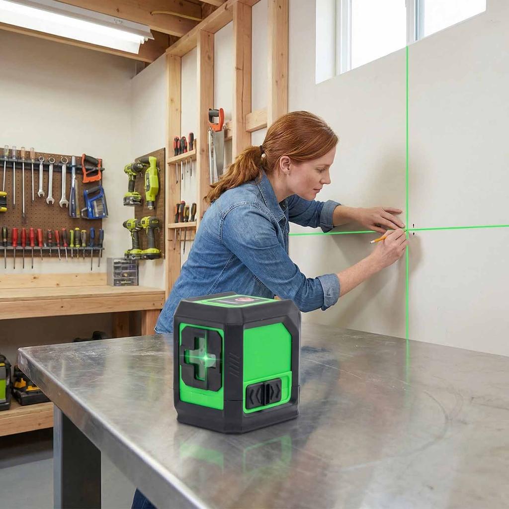 2 Lines Laser Level Self Levelling Green Beams Laser Horizontal Vertical Cross Line Mini Laser Level Equipment Construction Tool