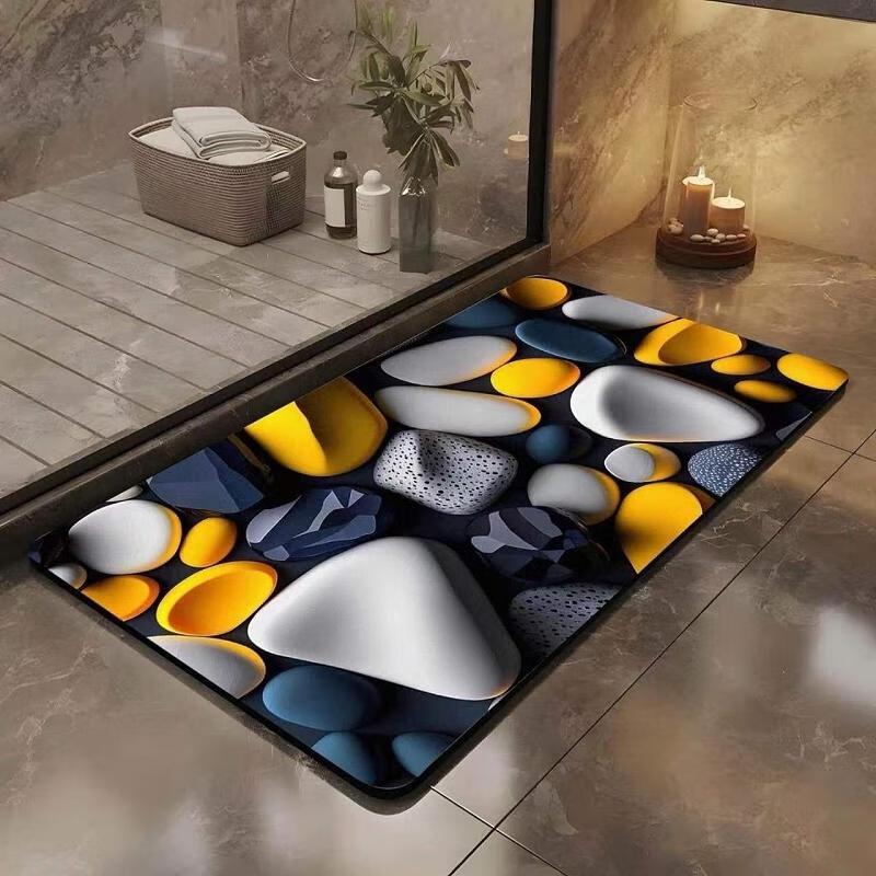 3D Pebble Diatomaceous Earth Bath Mat