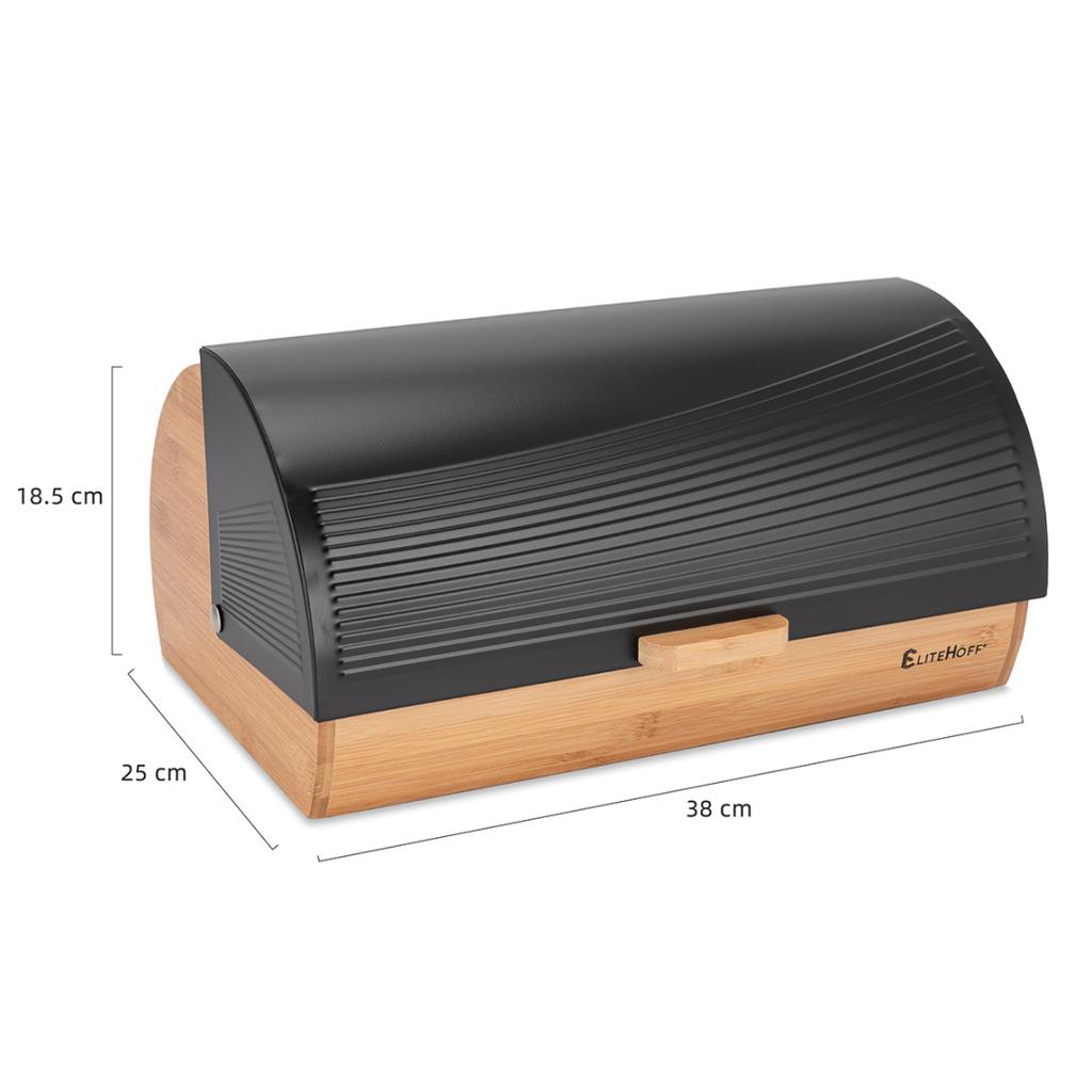 BAMBOO BREAD BOX BREAD CONTAINER E-6053