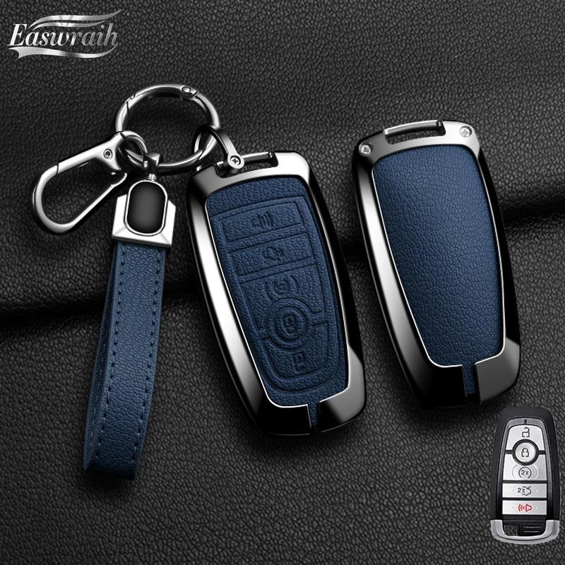Car Key Case Holder Cover for Ford Mondeo Explorer Edge Expedition F-450 F-350 F150 Fusion Mustang Everest Accessories Styling