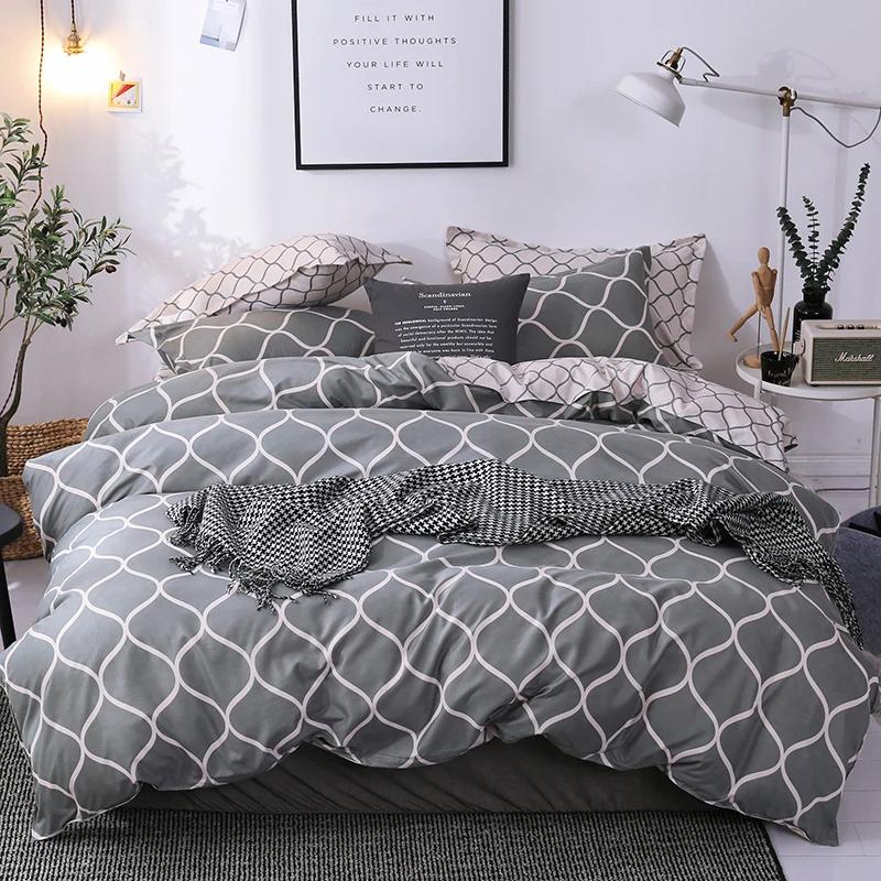 Heart Print Duvet Cover Set King Size Reversible Bedding Set Microfiber Modern 1 Quilt Cover Zipper Closure with 2 Pillowcases