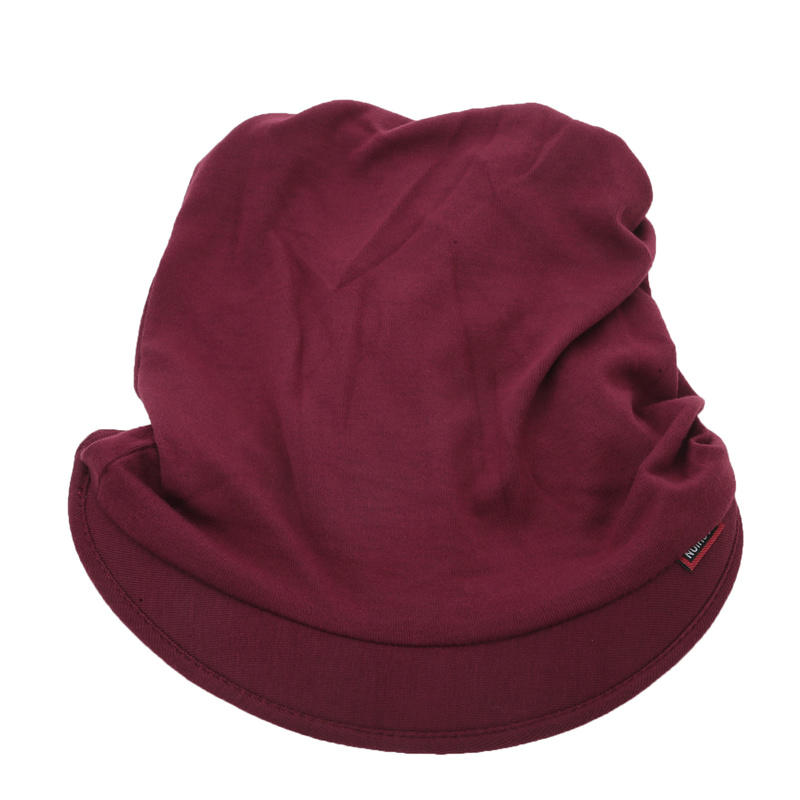 

Женская осенне-зимняя шапка-бини однотонная уличная ветрозащитная теплая утолщенная шапка-капюшон вязаная шапка One Size вино красного