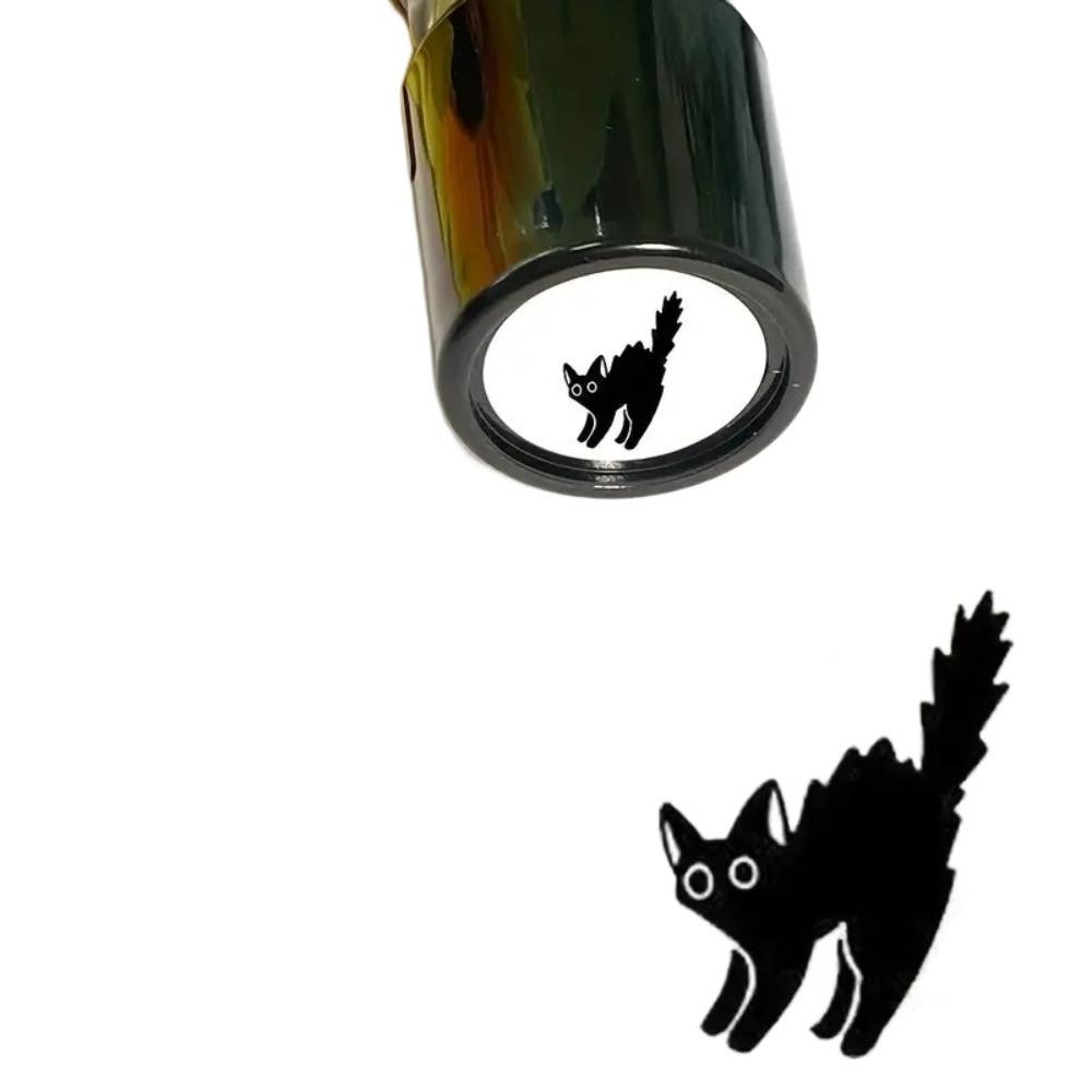 Cat Designs Black Cat Stamp Diary Collage Cartoon Stamps Durable Kitten Stamp  Stationery