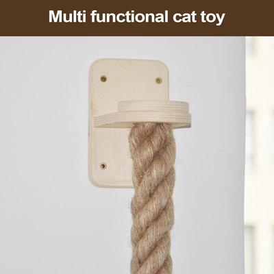 Wall Mounted Cat Climbing Rope Kitten Jumping Steps Pet Resting Jumping Ladder For Paw Grinding Wall Mounted Kitten Scratching