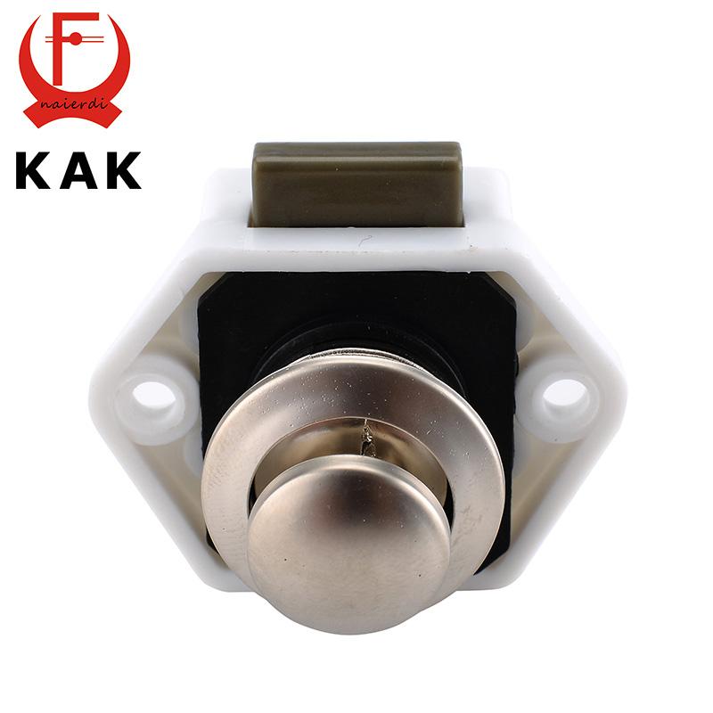 

KAK Camper Car Push Lock Diameter 20mm RV Caravan Boat Motor Home Cabinet Drawer Latch Button Locks Furniture Door Lock Hardware білий