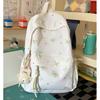 Schoolbag High Value Korean Version Ins Style Backpack Female Student Large Capacity Cute Cartoon Schoolbag Lightweight Simple Backpack