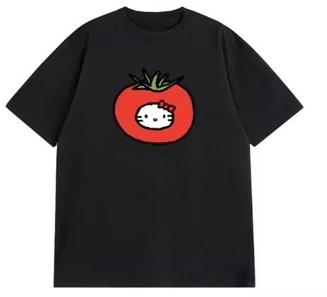 

2026 New Fashion RoundNeck ShortSleeve Spring Hello Kitty Women Comfortable summer Womens Tshirt loose fit S