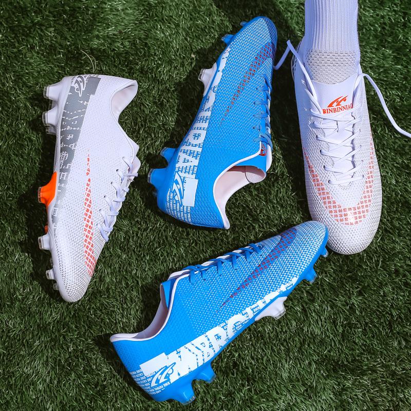 Men 'S Football Sneakers Long Spikes Short Spikes Soccer Shoes Grass Slip -Proof Anti -Fall Sneakers Hard Ground Training Sneakers